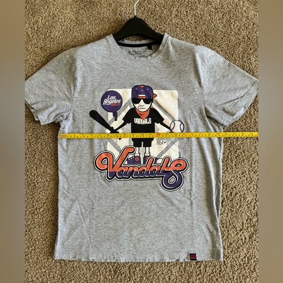 CROPP Grey Mens Medium T-Shirt. Los Angeles Vandals Tee - Picture 5 of 7